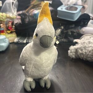 FAO Schwarz Yellow Crested Cockatoo Stuffed Animal 6” Plush  Adopt a Wild Pal